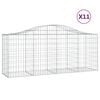vidaXL Schanskorven 11 st gewelfd 200x50x80/100 cm ijzer