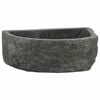 vidaXL Wandbasin Onregelmatig Grijs 45 x 35 x 15 cm Riviersteen