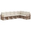vidaXL Tuinbankenset 7 st Beige poly rattan