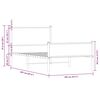 vidaXL Bedframe zonder matras metaal bruin eikenkleurig 100x200 cm