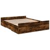 vidaXL Bedframe met lades bewerkt hout gerookt eikenkleurig 150x200 cm