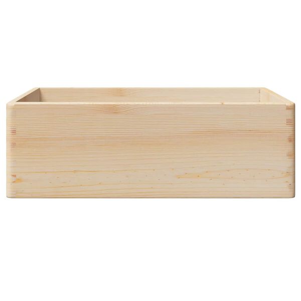 vidaXL Houten kist met handvatten 40x30x13 cm massief grenenhout
