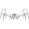 vidaXL Tuinstoelenset 3-delig poly rattan zwart en wit