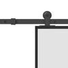 vidaXL Schuifdeur met beslag 76x205 cm ESG-glas en aluminium