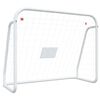 vidaXL Voetbaldoel met net 125x96x60 cm staal en polyester wit