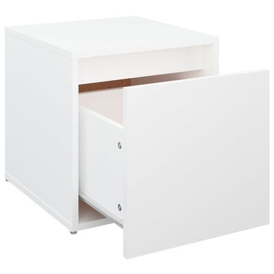 vidaXL Opbergbox met lade 40,5x40x40 cm bewerkt hout wit