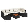 vidaXL Tuinbankenset 8 st Zwart poly rattan
