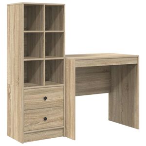vidaXL Bureau Sonoma Eiken 125,5 x 50 x 127 cm 2 st
