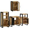 vidaXL Badkamermeubelset Wandgemonteerd 4 pcs Bruin Massief Mango Hout