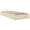 vidaXL Bedframe zonder matras 90x200 cm stof cr&egrave;mekleurig