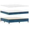 vidaXL Boxspringbed met matras Donkerblauw 200 x 200 cm Fluweel