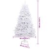 vidaXL Kunstkerstboom met 300 LED Wit 180 cm PVC en Metaal