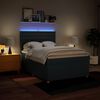 vidaXL Boxspring met matras stof blauw 140x200 cm