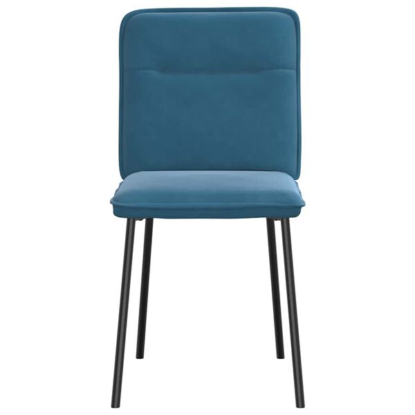 vidaXL Eetkamerstoelen 6 st fluweel blauw