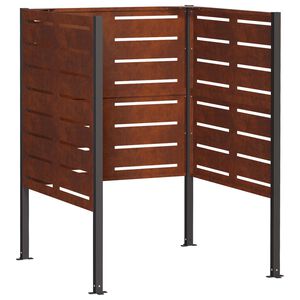 vidaXL Afvalcontainer scherm 85 x 85 x 113 cm weervast staal