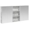 vidaXL Badkamerkastenset 3 st 140 x 14,5 x 70 cm Bewerkt hout