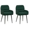 vidaXL Eettafelstoelen 2 st fluweel Donkergroen 59 x 59,5 x 90 cm