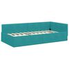 vidaXL Hoekbedframe met hoofdeinde Turquoise 90 cm x 200 cm Fluweel