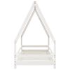 vidaXL Kinderbedframe 80x200 cm massief grenenhout wit