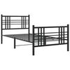 vidaXL Bedframe met hoofd- en voeteneinde metaal zwart 100x200 cm