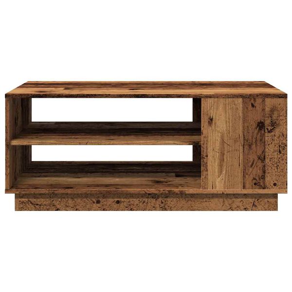 vidaXL Salontafel 102x55x43 cm bewerkt hout oud houtkleurig