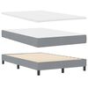 vidaXL Boxspring bed met matras met LED Lichtgrijs 120 x 190 cm Stof