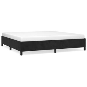 vidaXL Bedframe zonder matras 200x200 cm fluweel zwart