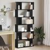 vidaXL Boekenkast Zwart Eiken 80x24x190,5 cm Engineered Wood