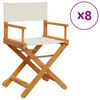 vidaXL Tuinstoelen 8 st inklapbaar stof cr&egrave;mewit