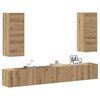 vidaXL 4-delig Tv-meubelset wandmontage bewerkt hout artisanaal eiken
