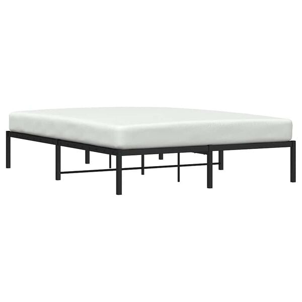 vidaXL Bedframe metaal zwart 160x200 cm