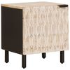 vidaXL Nachtkastje 2 pcs Wit 40 x 33 x 46 cm Massief Mango Hout