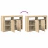 vidaXL Dressoir Sonoma Eiken 116 x 30 x 75 cm Bewerkt hout