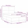 vidaXL Boxspringbed Lichtgrijs en wit. 140 x 190 cm Katoen Stof