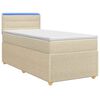 vidaXL Boxspringbed met matras Cr&egrave;mekleurig 80 x 200 cm Stof