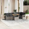 vidaXL 7-delige Loungeset met kussens poly rattan grijs