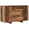 vidaXL Dressoir met lade Oudhout 120 x 41 x 75 cm Bewerkt hout