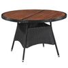 vidaXL Tuintafel 115x74 cm poly rattan en massief acaciahout