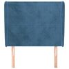 vidaXL Hoofdbord met randen 93x23x118/128 cm fluweel donkerblauw