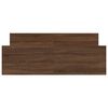 vidaXL Bedframe hoofd- en voeteneinde bruin eikenkleur 135x190 cm