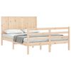 vidaXL Bedframe met hoofdbord massief hout 120x200 cm