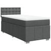 vidaXL Boxspring met matras stof donkergrijs 100x200 cm