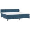 vidaXL Boxspring met matras fluweel donkerblauw 200x200 cm