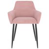 vidaXL Eetkamerstoelen 2 st fluweel roze
