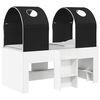 vidaXL Bed met Tunnel 4 pcs Wit en zwart Bewerkt hout