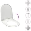 vidaXL Toiletbril soft-close met quick-release ontwerp wit