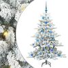 vidaXL Kunstmatige Inklapbare Kerstboom Groen en wit 150 cm PVC