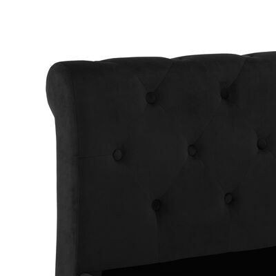 vidaXL Bedframe fluweel zwart 120x200 cm