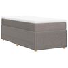 vidaXL Boxspring met matras stof taupe 100x200 cm