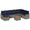vidaXL Tuinbankenset 9 st Grijs poly rattan